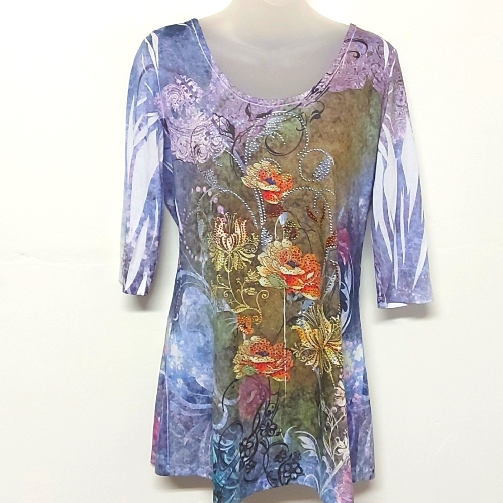 3 for $25- NWOT Cover Charge Brand Tunic Tee, Size M